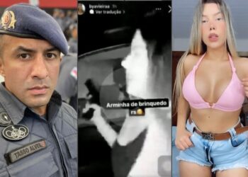 PM diz que irá apurar se capitão deu arma para influencer atirar em balada, no Vielralves