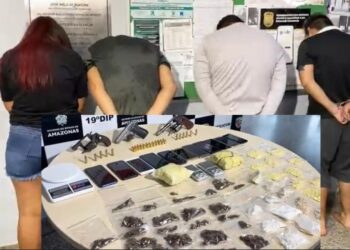 Quatro pessoas são presas com armas e drogas, no São Jorge