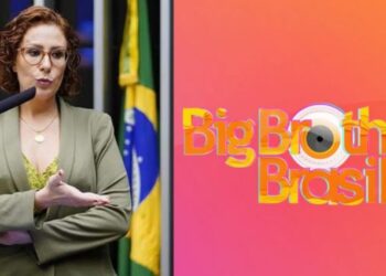 Carla Zambelli pede suspensão do BBB 222 após caso de Covid-19 do primeiro eliminado do programa