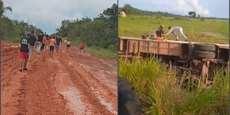 Após ônibus capotar na BR-319, passageiros seguem viagem a pé por três dias para chegar em Manaus