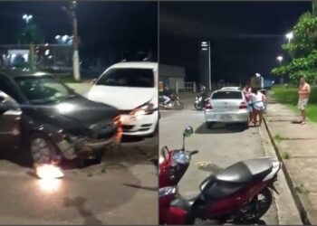 VÍDEO: Mulher descobre traição de marido e em perseguição acaba causando acidente de trânsito