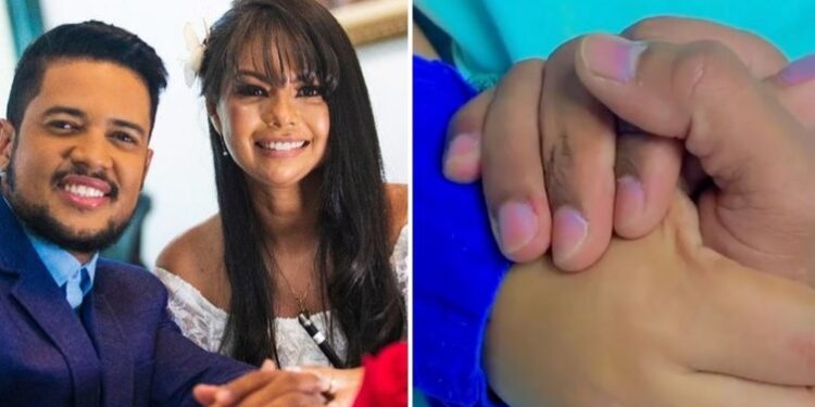 Clevinho segura mão de Paulinha Abelha no hospital: ‘Deus decretou a cura’
