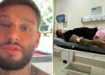 Cantor Lucas Lucco dá entrada em hospital todo ‘arrebentado’: “É história pra contar”, disse
