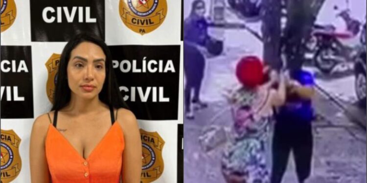 Esposa de PM que agrediu e cortou cabelo de amante no meio da rua é presa