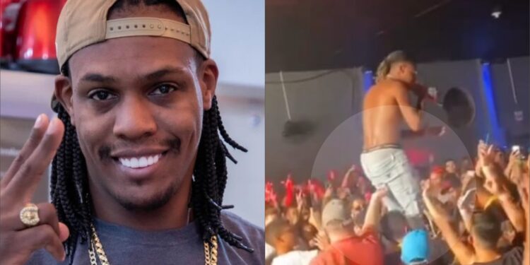 MC Kekel leva ‘dedada’ em show e parte para cima de fã ‘cutucão’