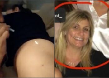 Vídeo em que sogra de prefeito conservador aparece cheirando cocaína em bunda de mulher viraliza; assista