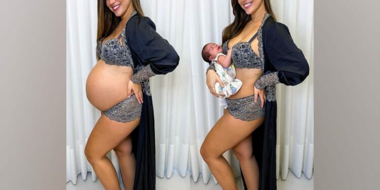 Vivian Amorim mostra o antes e depois da gravidez e reflete sobre os primeiros dias com a filha, Malu