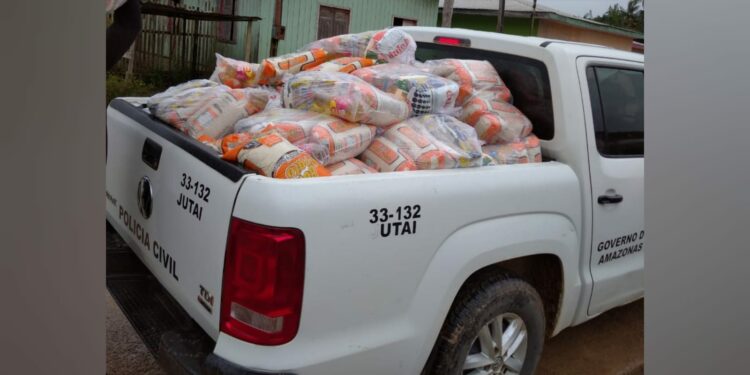 Mais de 50 cestas básicas são desviadas da Funai e oferecidas em comércios, em Jutaí