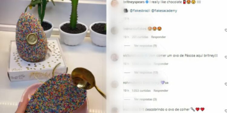 Britney Spears publica vídeo de ovo de Páscoa de confeitaria de Rondônia e loja bomba na internet