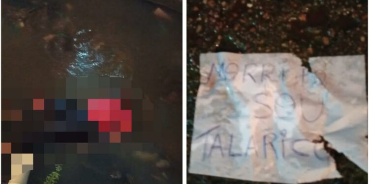 “Morreu sou talarico”, diz bilhete encontrado ao lado de corpo na Compensa