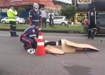 Mulher morre ao ser atropelada por motoqueiro, na Cidade Nova