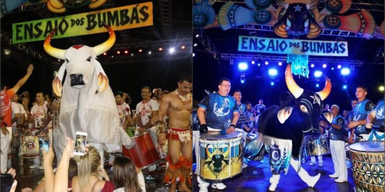 Garantido e Caprichoso abrem temporada do Ensaio dos Bumbás, em Manaus