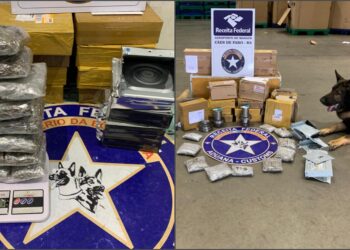 Receita Federal apreende drogas escondidas em peças de trator e em drives de DVD