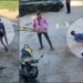 Deu ruim! Durante briga, homens tomam muletas de deficiente para se agredirem; Veja o vídeo
