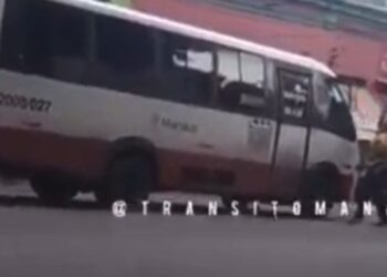 Vídeo flagra motoristas de executivos em alta velocidade com direito a agressão no Centro de Manaus