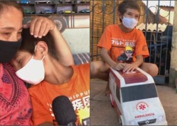 Menino fã do Samu faz primeiros socorros e salva vida da mãe