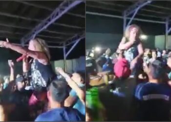 Vídeo: Wanderley Andrade parte para cima de fã após levar “dedada” durante show