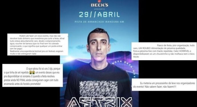 Clientes denunciam Produtora Pump Manaus por enganação com atração de DJ: “Aproveitadores”
