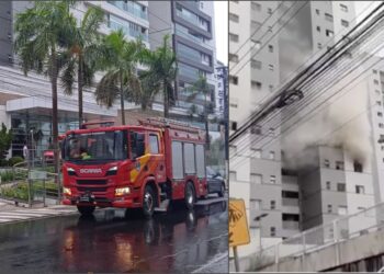 Vídeo: Incêndio destrói apartamento de luxo no Morada do Sol