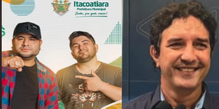 Morador de Itacoatiara pede a prefeito que asfalte ruas durante show do Barões da Pisadinha pago com verba pública
