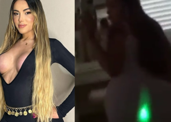 Vídeo: Modelo mostra plug de led no ‘furico’ que usa para chamar atenção nas festas