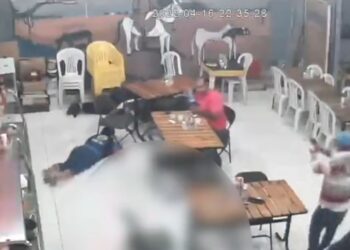 Vídeo: câmeras mostram assalto e execução dentro de churrascaria em Manaus