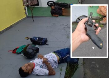 ‘Justiceiro’ atropela e quebra as pernas de assaltantes em Manaus