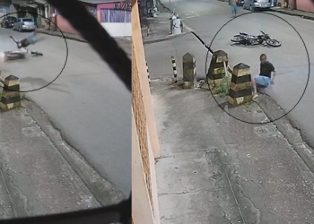 Impressionante! Motoqueiro é jogado por carro, gira no ar e sobrevive, no Alvorada 2; vídeo