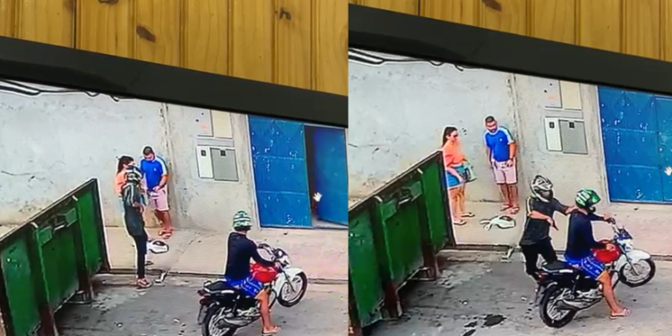 Vídeo: Dupla faz arrastão em via na Zona Leste e nem imagina que está sendo filmada
