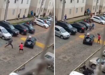 Enfurecido com susposto ‘chifre’ homem quebra carro de pastor no Viver Melhor; VÍDEO