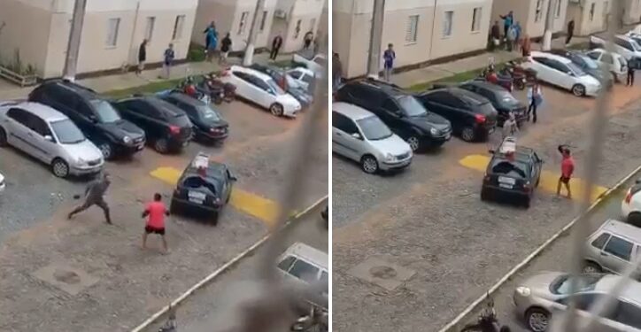 Enfurecido com susposto ‘chifre’ homem quebra carro de pastor no Viver Melhor; VÍDEO