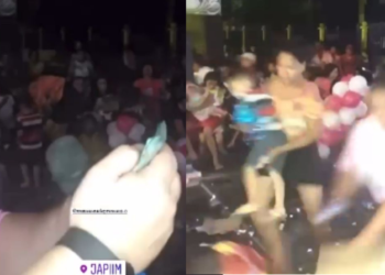 Vídeo: Moradores ficam apavorados ao ouvirem tiros que mataram rapaz no Japiim, em confraternização