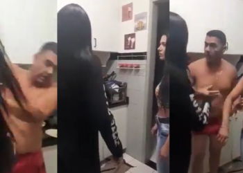 Vídeo: ‘Garanhão’ leva o dele ao ser desmascarado pelas duas mulheres com quem se relacionava