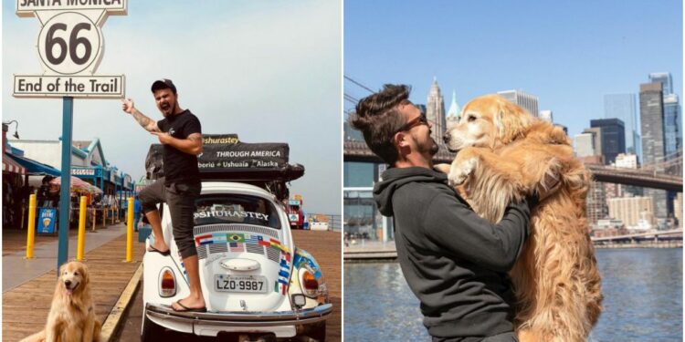 Brasileiro que viajava o mundo de Fusca morre em acidente nos EUA ao lado do seu cão