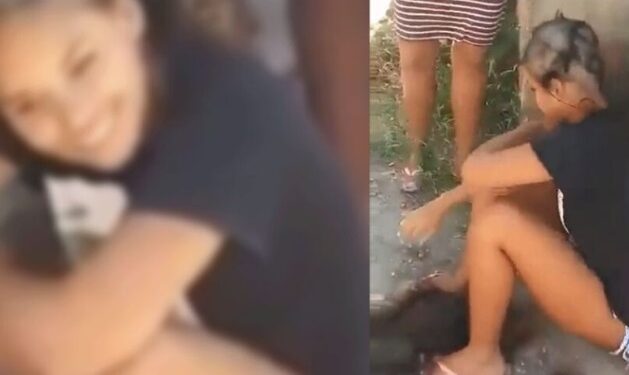 VÍDEO: jovem sem noção acha graça ao ter cabelo picotado por traficantes: ‘depois nasce’