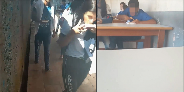Absurdo: Alunos de Manacapuru comem com as mãos por não ter talher na escola; vídeo