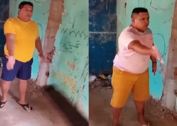 Vídeo: ‘Grandões’ que meteram a porrada em grávida são castigados por criminosos