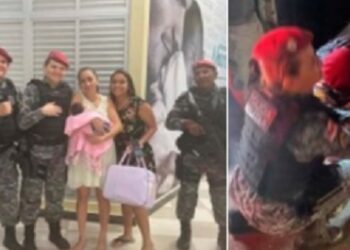 EMOÇÃO – Em Manaus, policiais salvam recém-nascido que se afogou durante amamentação