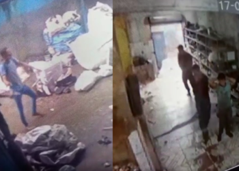 Vídeo: Em Manaus, criminosos rendem funcionários de sucataria e levam R$ 10 mil