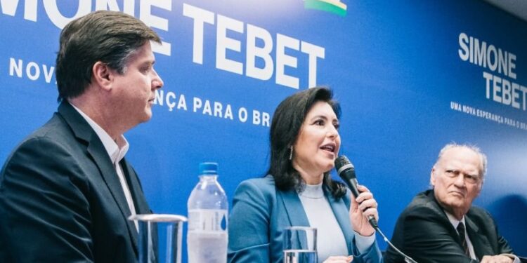 MDB e Cidadania lançam pré-candidatura de Simone Tebet à Presidência