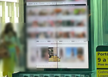 Vídeo: Painés de aeroporto são alvo de hackers e exibem vídeos ‘calientes’ de adultos