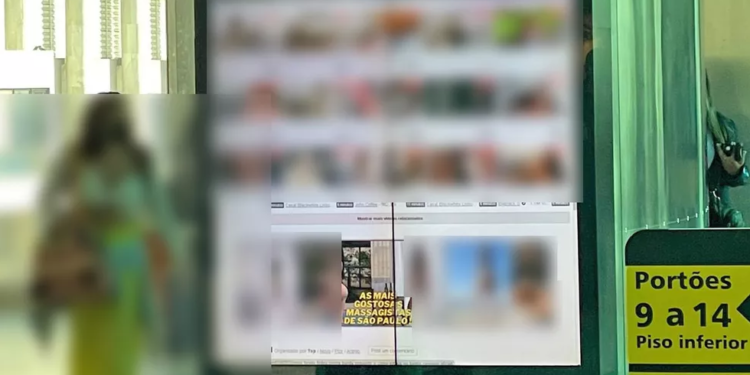 Vídeo: Painés de aeroporto são alvo de hackers e exibem vídeos ‘calientes’ de adultos