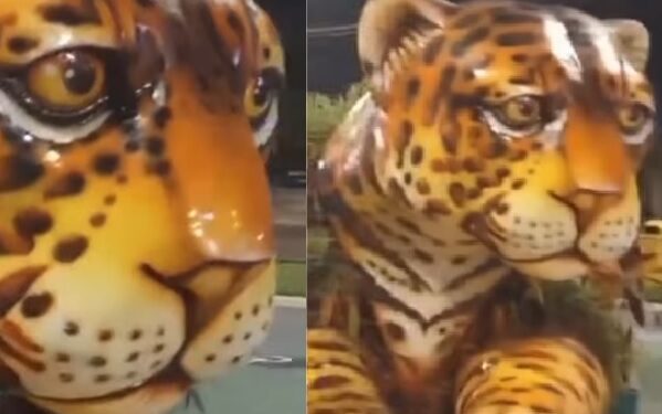 Vídeo: monumento erguido na zona Leste vira meme na internet: ‘Onça triste do Zumbi’