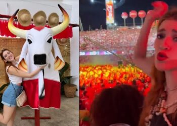 Ana Clara ‘enlouquece’ com apresentação do Garantido: ‘olha que coisa mais linda’