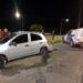 Assaltantes em fuga cinematográfica capotam carro na Zona norte de Manaus