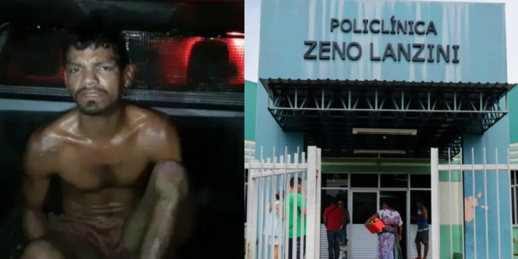 Homem invade policlínica de Manaus para furtar e tenta dar facadas no vigilante