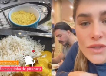 Em Manaus, Priscila Fantin se encanta com moquequinha de pirarucu