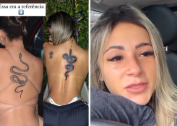 Influencer faz tattoo escondida da mãe com o cartão dela e chora com o resultado: ‘Eu odiei’