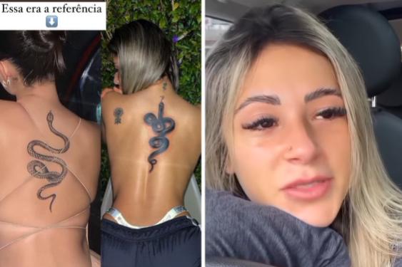 Influencer faz tattoo escondida da mãe com o cartão dela e chora com o resultado: ‘Eu odiei’
