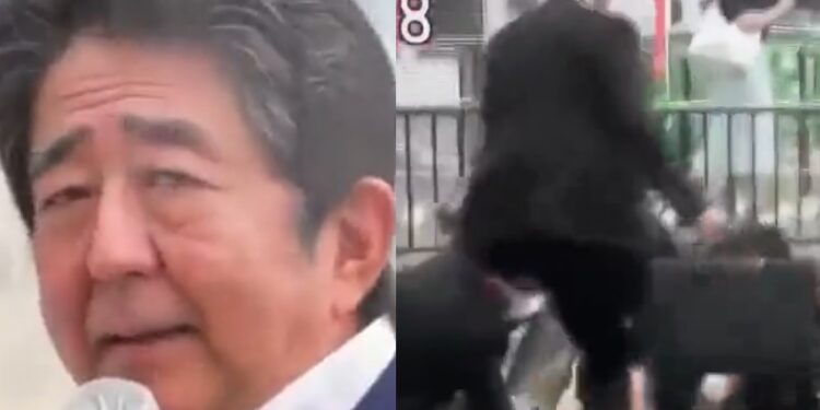 Veja o momento em que ex-premiê japonês é assassinado